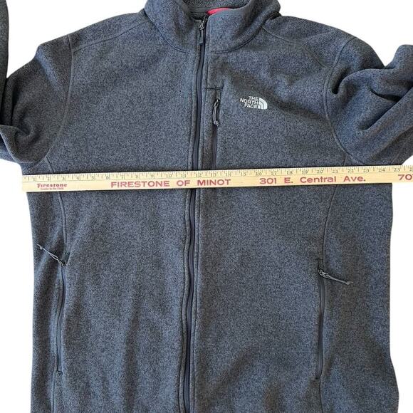 The North Face men’s size XXL sweater jacket with full zip, charcoal - Picture 6 of 8